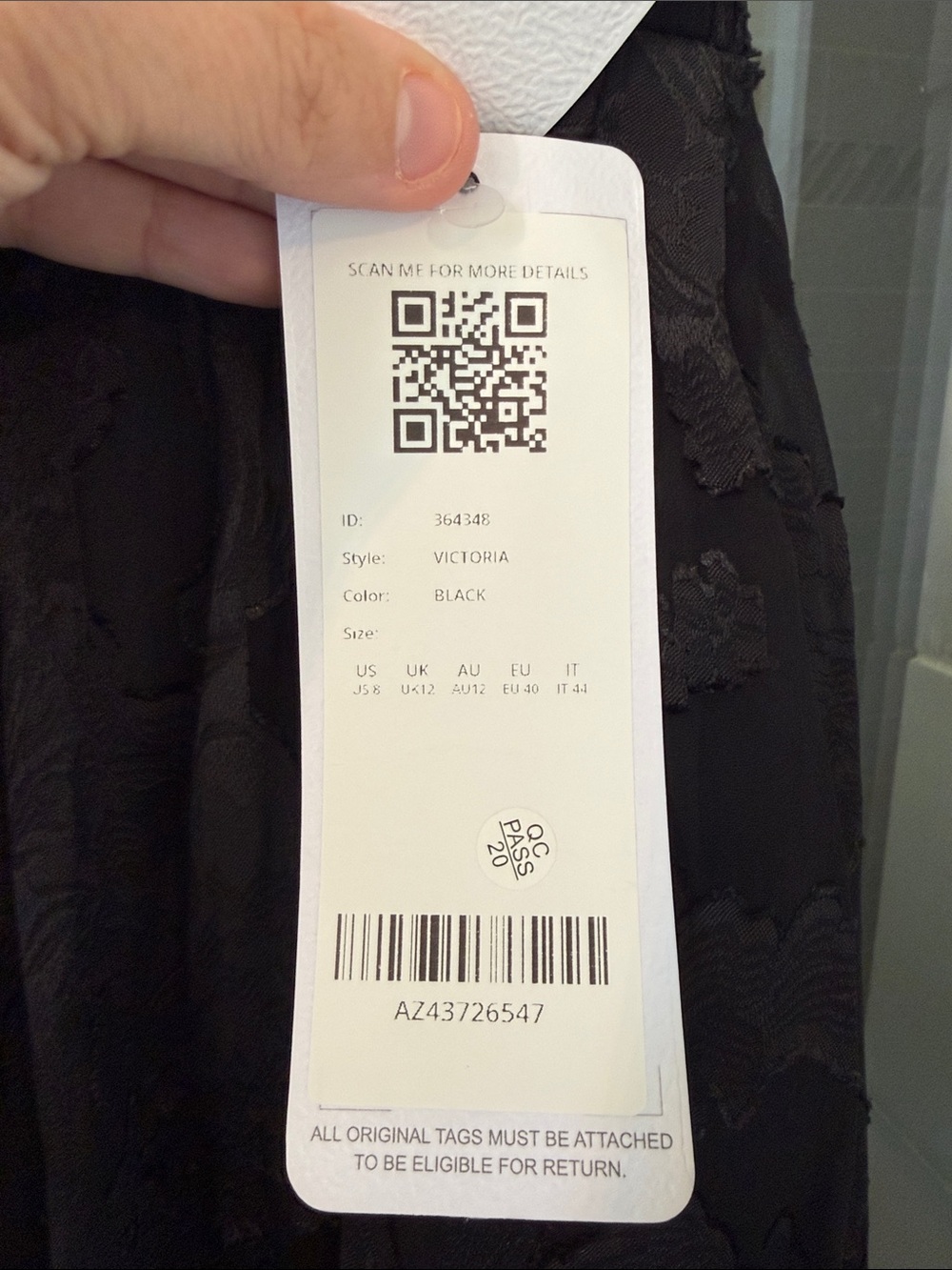 Azazie Victoria Black Off-Shoulder Evening Gown Bridesmaid with Side Slit - Picture 7 of 7